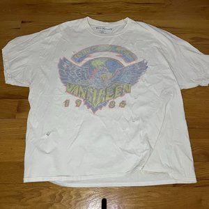 Urban Outfitters Oversized, Distressed Van Halen 1984 Tour Band Tee